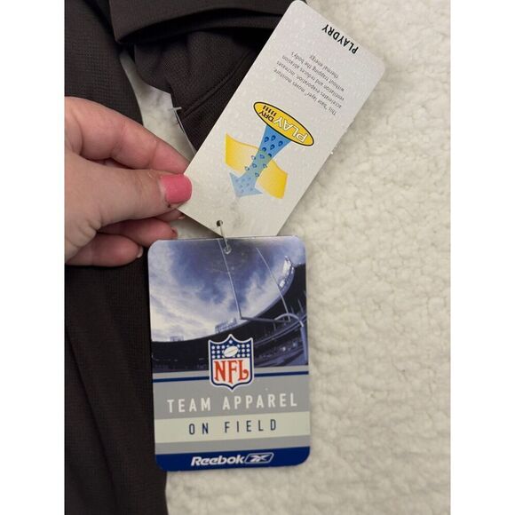 NEW Cleveland Browns Shirt Mens Brown Reebok Polo Golf Short Sleeve NFL Sz Large - Picture 4 of 9